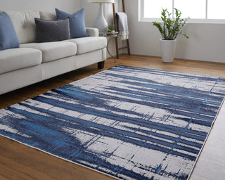 Feizy Indio 39GZF Blue/Ivory Area Rug Lifestyle Image