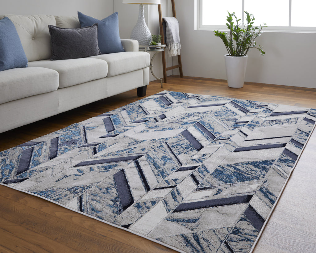Feizy Indio 39H1F Navy/Beige Area Rug Lifestyle Image Feature