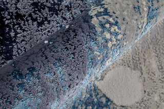 Feizy Indio 39H2F Blue/Beige Area Rug Corner Image with Rug Pad