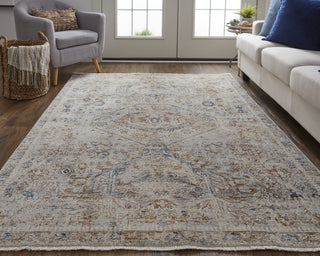 Feizy Kaia 39GJF Gray/Multi Area Rug Lifestyle Image Feature