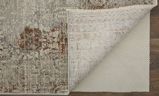 Feizy Kaia 39GKF Gray/Rust Area Rug Lifestyle Image