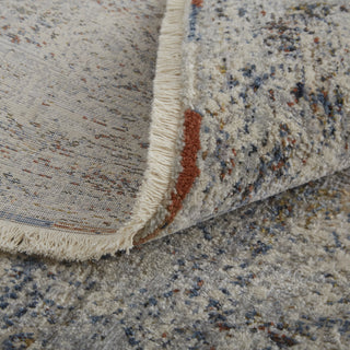 Feizy Kaia 39GLF Gray Area Rug Corner Image with Rug Pad