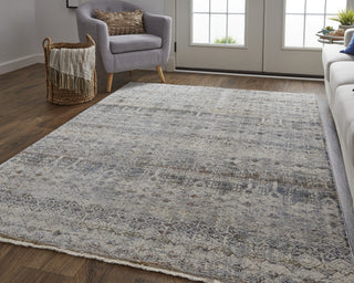 Feizy Kaia 39GLF Gray Area Rug Lifestyle Image