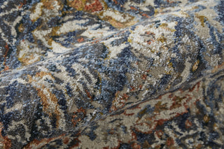 Feizy Kaia 39HRF Navy/Blue Area Rug Corner Image