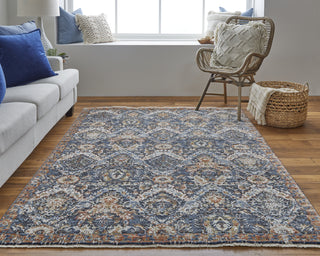 Feizy Kaia 39HRF Navy/Blue Area Rug Lifestyle Image