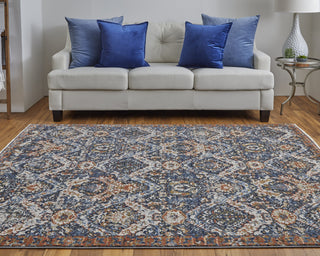 Feizy Kaia 39HRF Navy/Blue Area Rug Lifestyle Image