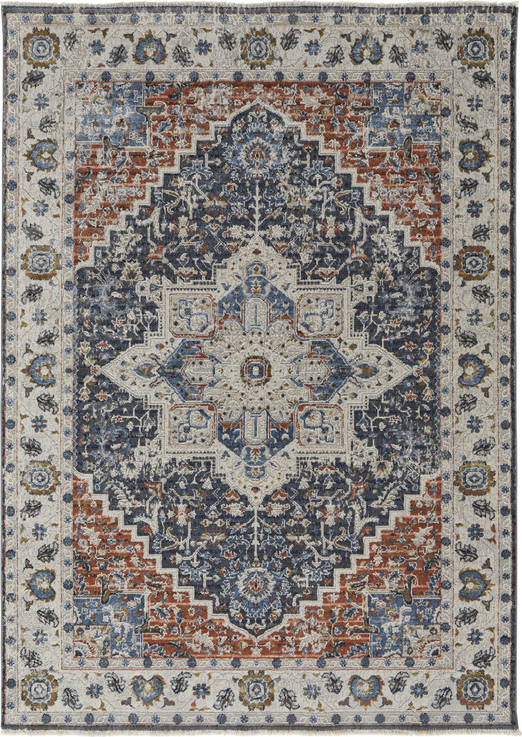 Feizy Kaia 39HTF Blue/Red Area Rug – Incredible Rugs and Decor