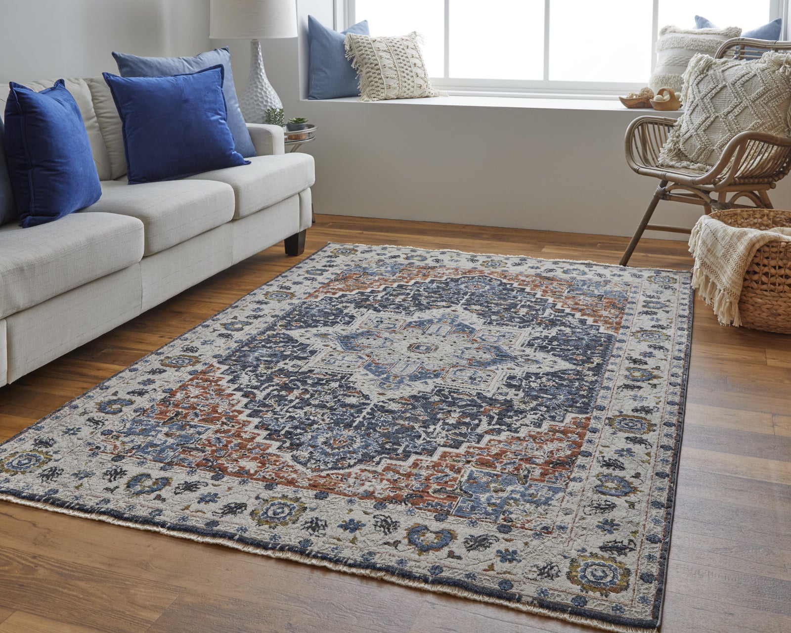 Htf Rug Feizy Kaia 39HTF Blue/Red Area Rug – Incredible Rugs and Decor