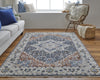 Feizy Kaia 39HTF Blue/Red Area Rug Lifestyle Image