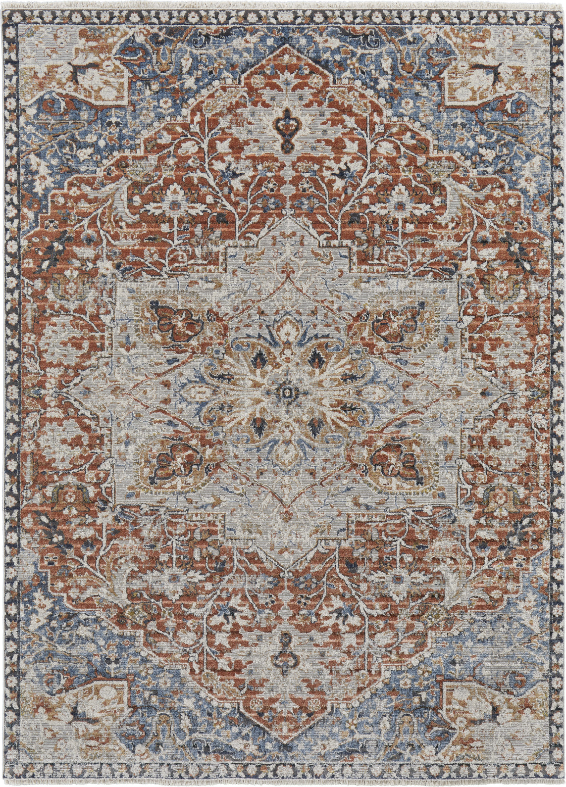 Feizy Kaia 39HXF Red/Blue Area Rug main image