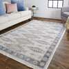 Feizy Kyra 3847F Ivory/Blue Area Rug Lifestyle Image Feature