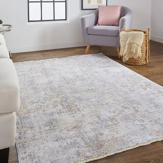 Feizy Kyra 3856F Gray/Gold Area Rug Lifestyle Image