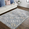 Feizy Kyra 3858F Blue/Gold Area Rug Lifestyle Image Feature
