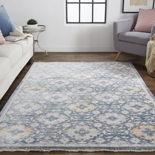 Feizy Kyra 3858F Blue/Gold Area Rug Lifestyle Image