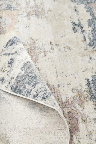 Feizy Kyra 3859F Blue/Ivory Area Rug Corner Image with Rug Pad