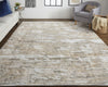 Feizy Laina 39G5F Beige/Gray Area Rug Lifestyle Image Feature