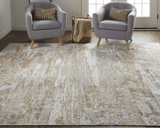 Feizy Laina 39G5F Beige/Gray Area Rug Lifestyle Image