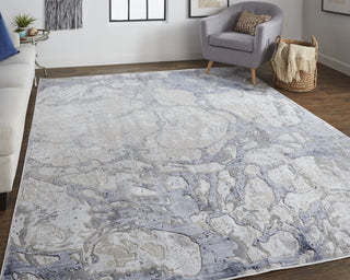 Feizy Laina 39G8F Blue Area Rug Lifestyle Image