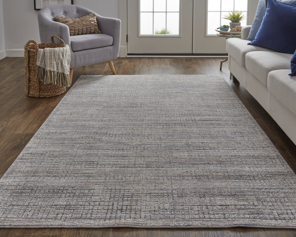 Feizy Lennon 39G4F Gray/Beige Area Rug Lifestyle Image Feature