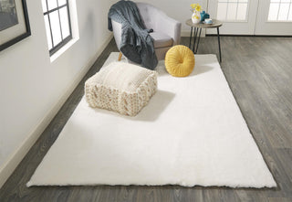 Feizy Luxe Velour 4506F White Area Rug Lifestyle Image