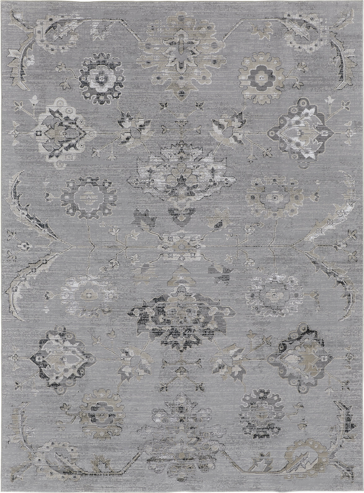 Feizy Macklaine 39FQF Silver/Beige Area Rug main image