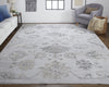 Feizy Macklaine 39FQF Silver/Beige Area Rug Lifestyle Image Feature