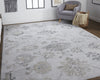 Feizy Macklaine 39FQF Silver/Beige Area Rug Lifestyle Image