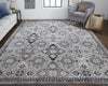 Feizy Macklaine 39FVF Silver/Black Area Rug Lifestyle Image Feature