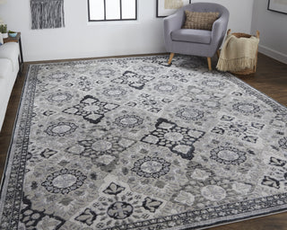 Feizy Macklaine 39FVF Silver/Black Area Rug Lifestyle Image