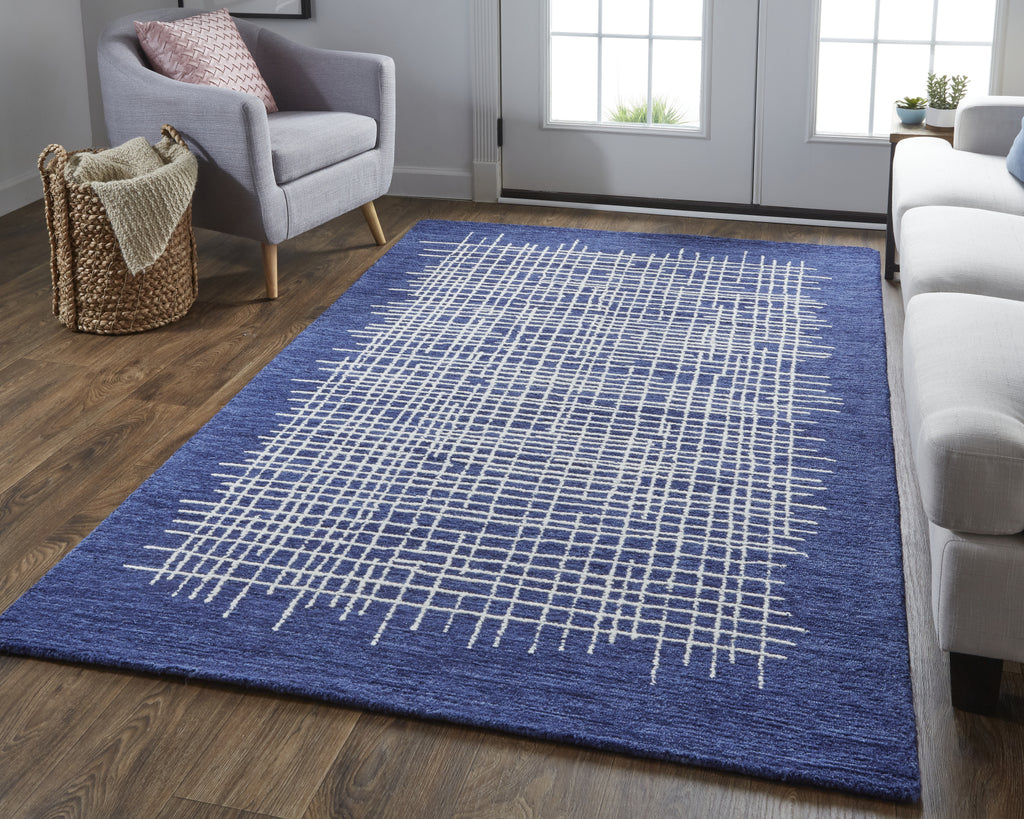 Feizy Maddox 8630F Blue/Ivory Area Rug Lifestyle Image Feature
