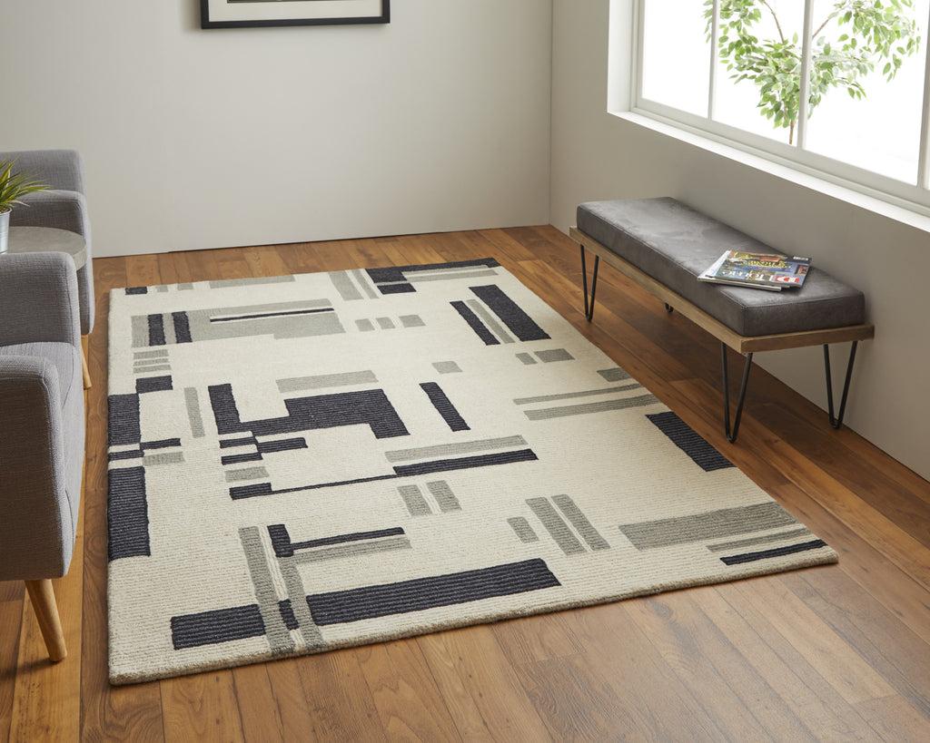 Feizy Maguire 8903F Ivory/Black Area Rug Lifestyle Image Feature