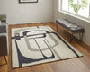 Feizy Maguire 8905F Ivory/Black Area Rug Lifestyle Image Feature