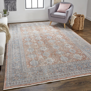 Feizy Marquette 3761F Rust/Blue Area Rug Lifestyle Image