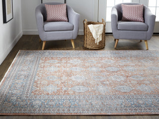 Feizy Marquette 3761F Rust/Blue Area Rug Lifestyle Image