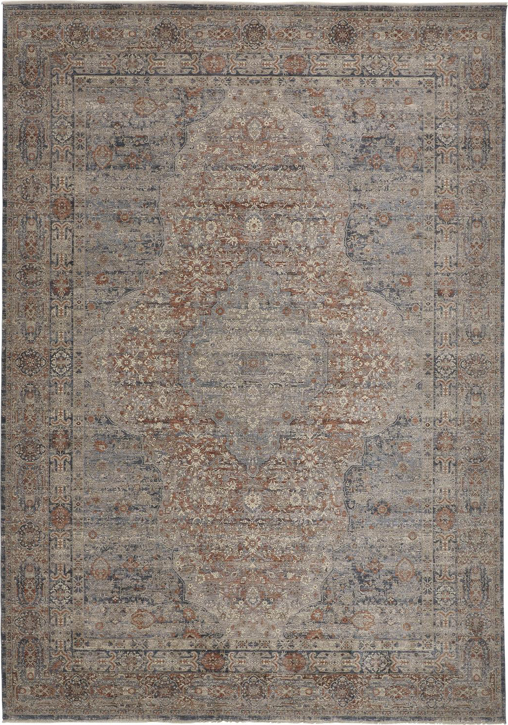 Feizy Marquette 3778F Rust/Blue Area Rug main image