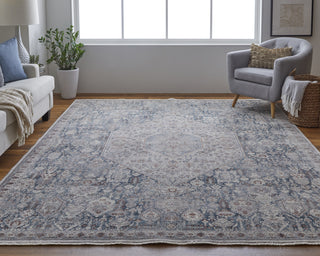 Feizy Marquette 39GUF Blue/Gray Area Rug Lifestyle Image