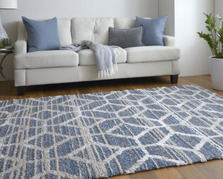 Feizy Mynka 39ICF Blue Area Rug Lifestyle Image