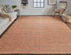 Feizy Naples 0751F Orange Area Rug Lifestyle Image Feature