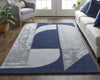 Feizy Nash 8850F Navy/Silver Area Rug Lifestyle Image Feature