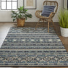 Feizy Nolan 39ATF Blue/Black Area Rug Lifestyle Image Feature