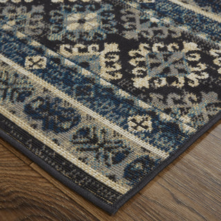 Feizy Nolan 39ATF Blue/Black Area Rug Lifestyle Image