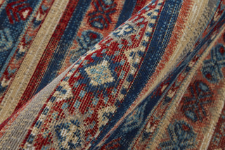 Feizy Nolan 39ATF Blue/Rust Area Rug Corner Image