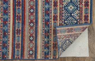 Feizy Nolan 39ATF Blue/Rust Area Rug Lifestyle Image