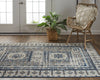Feizy Nolan 39BYF Gray/Blue Area Rug Lifestyle Image