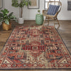 Feizy Nolan 39BZF Red/Orange Area Rug Lifestyle Image