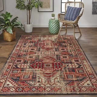 Feizy Nolan 39BZF Red/Orange Area Rug Lifestyle Image