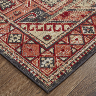 Feizy Nolan 39BZF Red/Orange Area Rug Lifestyle Image