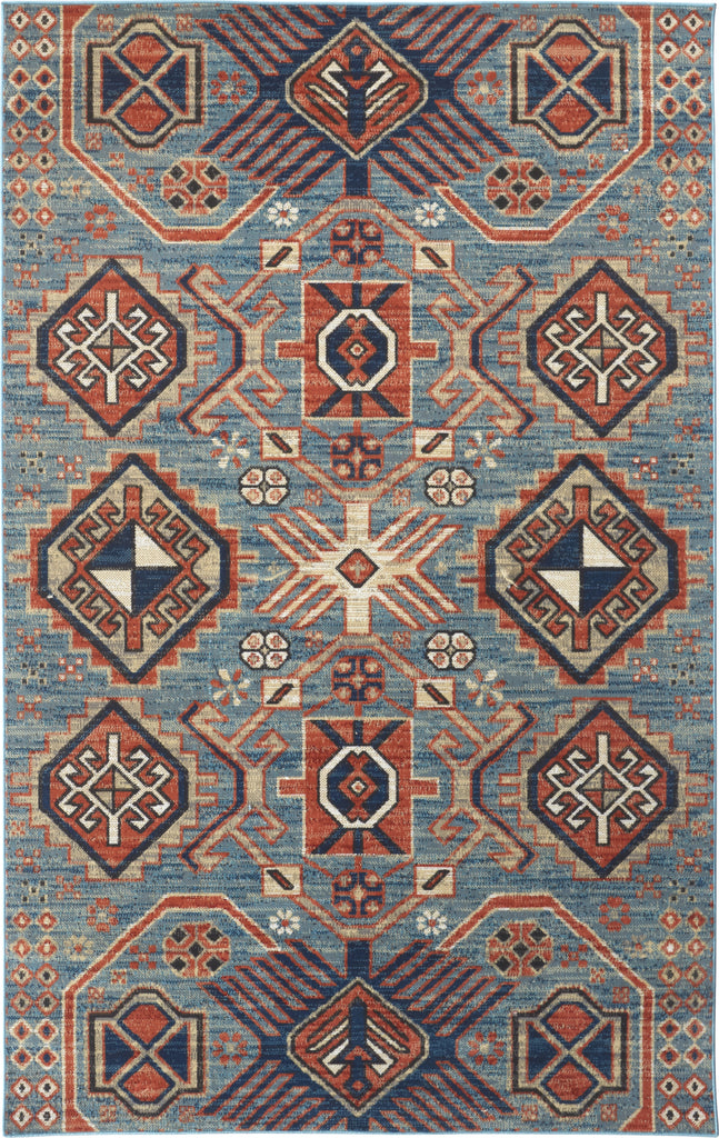 Feizy Nolan 39C9F Turquoise/Orange Area Rug main image