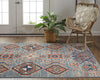 Feizy Nolan 39C9F Turquoise/Orange Area Rug Lifestyle Image