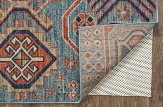 Feizy Nolan 39C9F Turquoise/Orange Area Rug Lifestyle Image